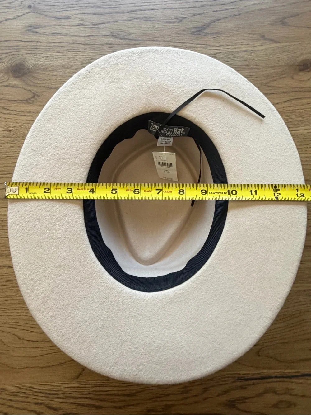NWT San Diego Hat Company Womens One Size Beige Wool Felt Adjustable Fedora Hat